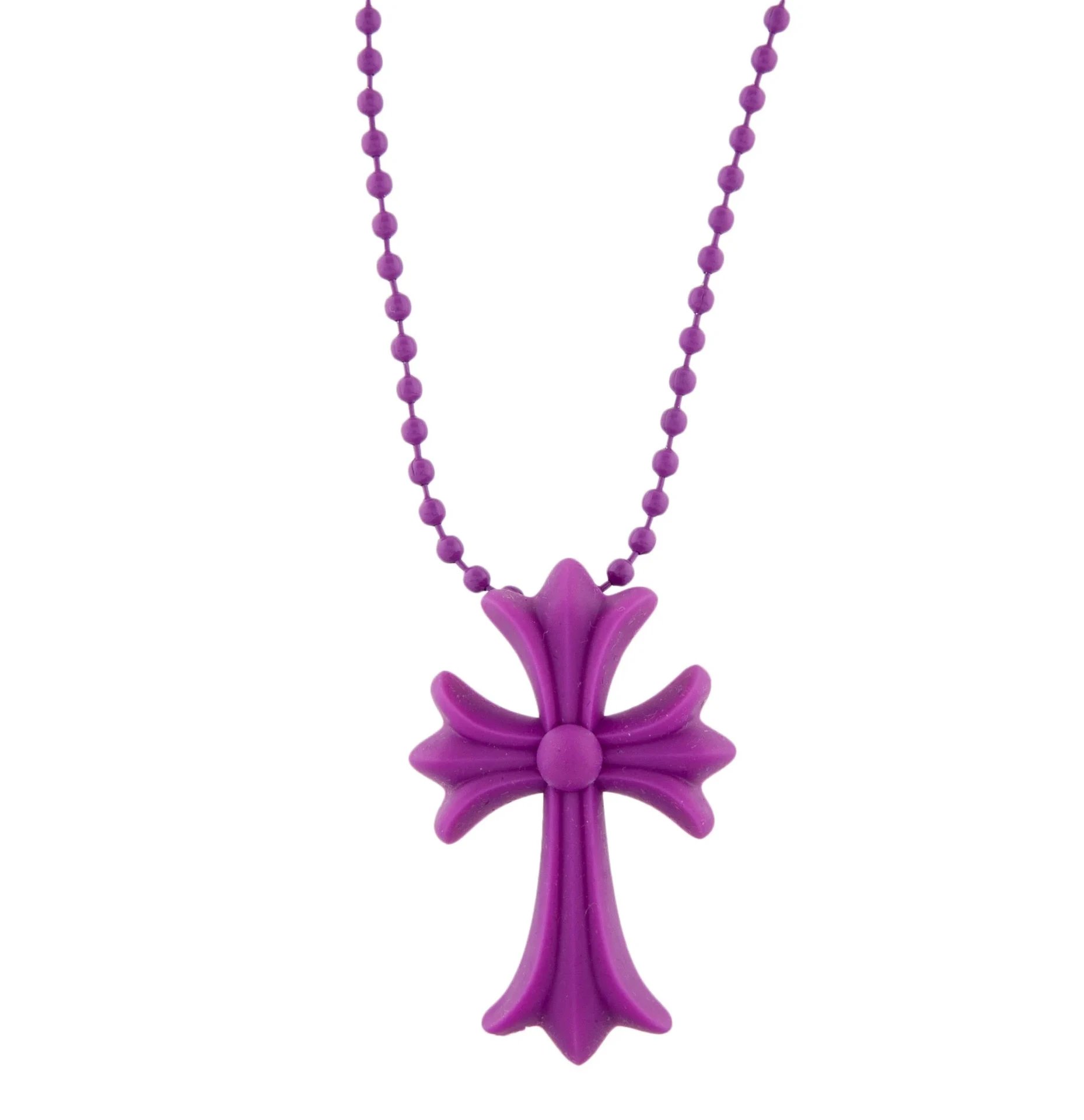 Colorful cross versatile women's necklace