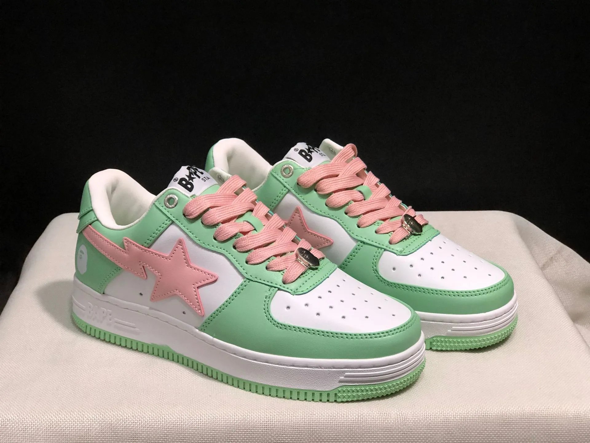 Pink Green White