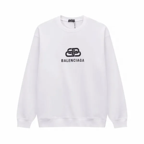 Balenciaga BB Logo White Hoodie - 1