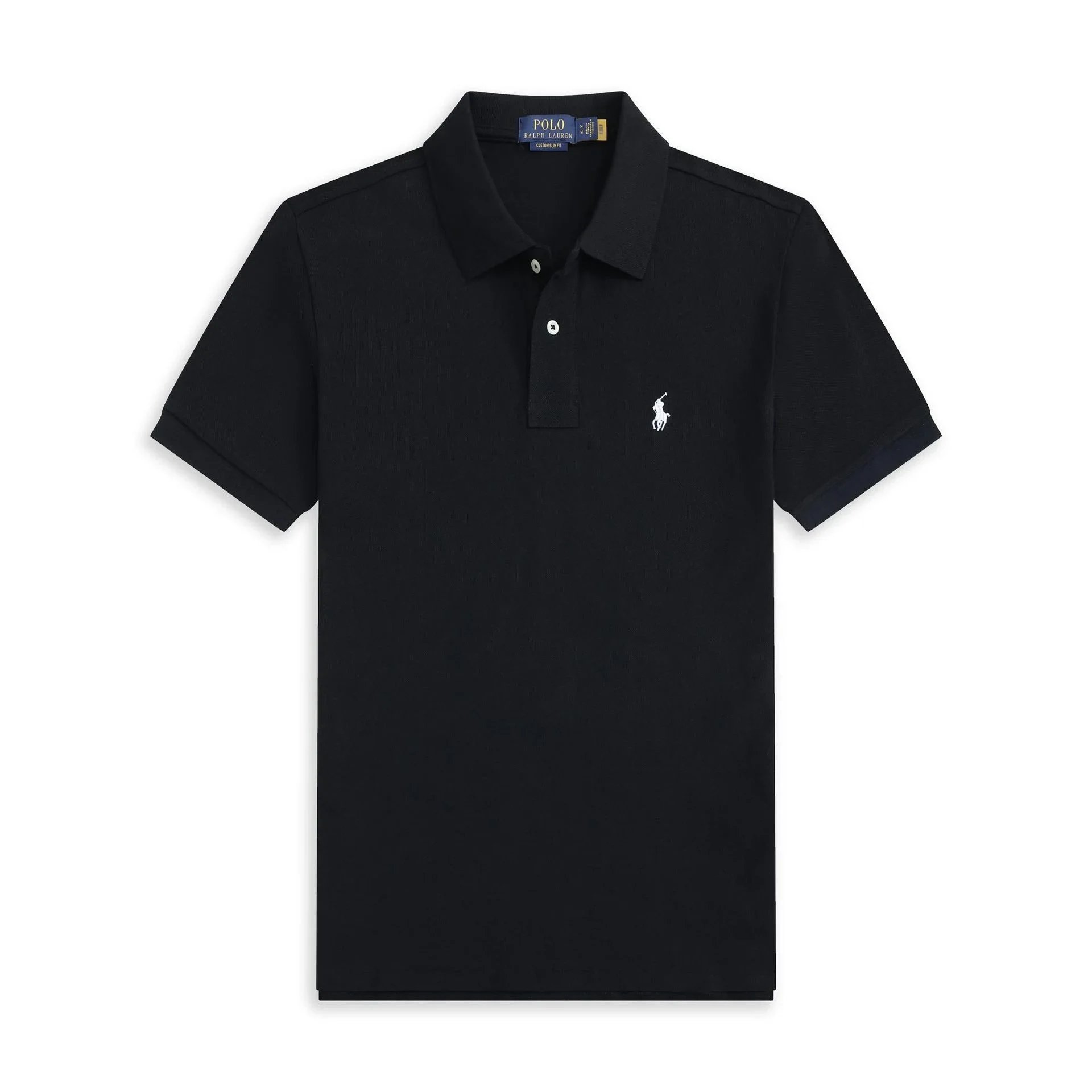 ZAL-LL - Casual Men's Summer Oversized Polo Short-Sleeve T-Shirt in Solid Color, Pure Cotton with Embroidery