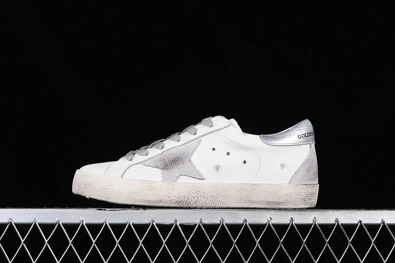 Golden Goose Superstar Glitter Star Pink Lace White Sneakers - 4