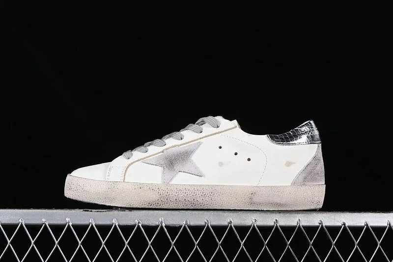 Golden Goose Superstar Glitter Star Pink Lace White Sneakers - 15