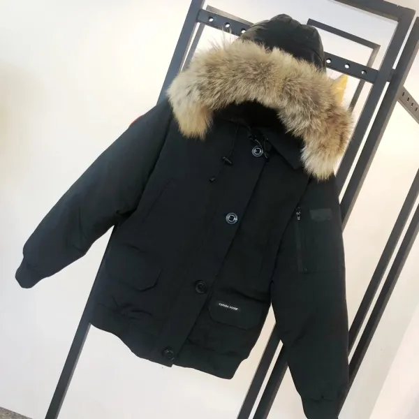 Canada Goose Expedition Parka Black with Raccoon Fur Trim - 1