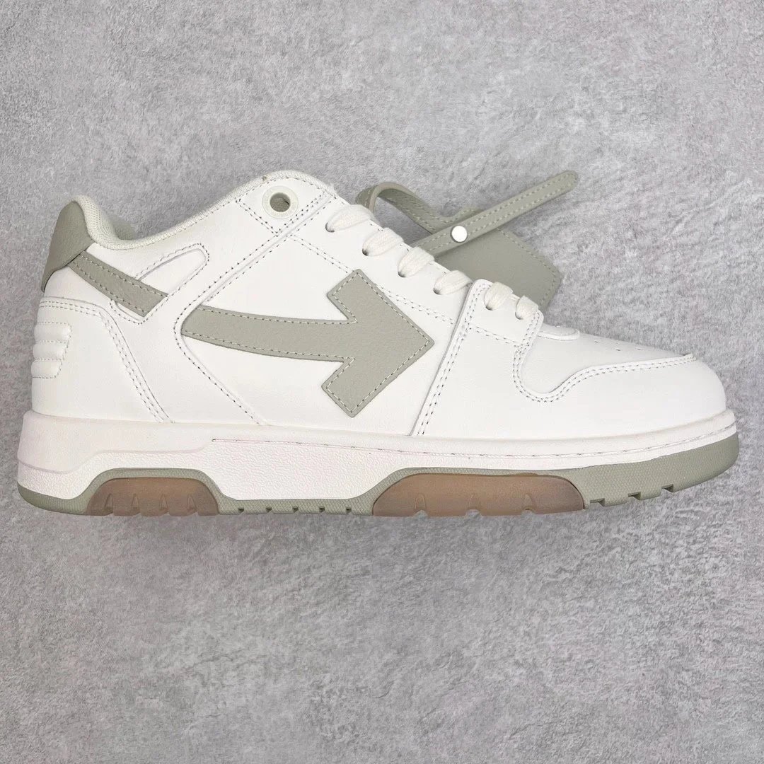Off-White Arrow Low White Sage Green Sneakers - 1