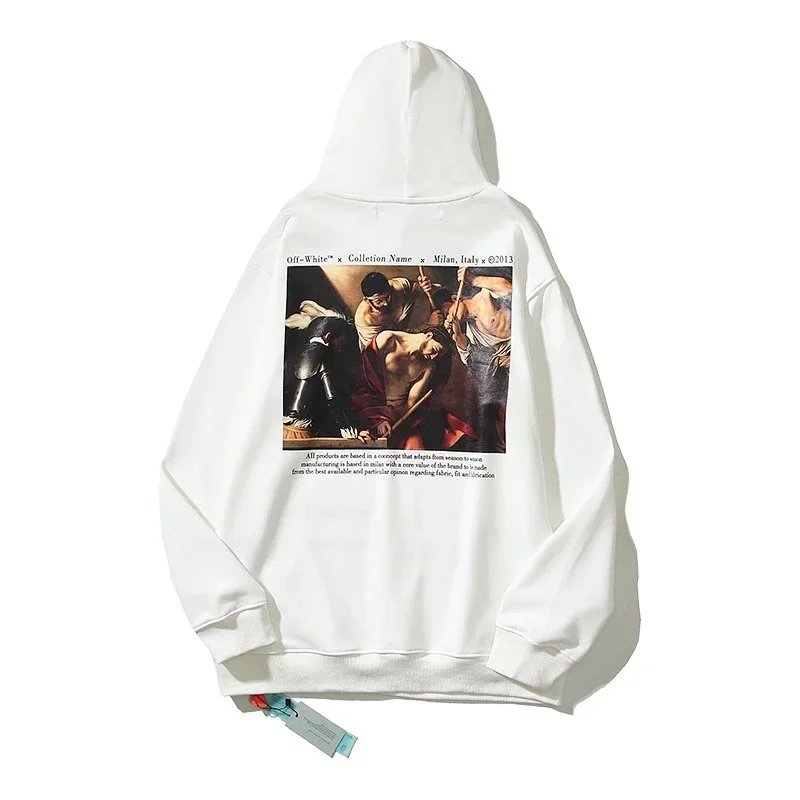 Off-White x Caravaggio Collection White Hoodie - 1