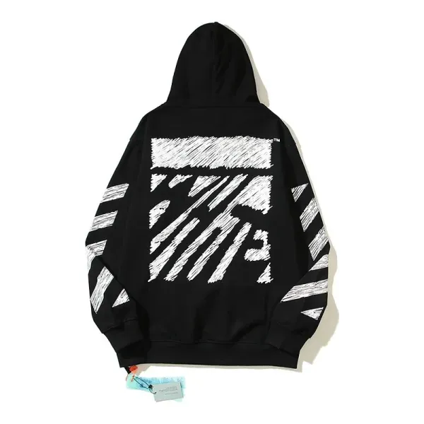 Off-White Diag Arrow Print Black Hoodie - 1