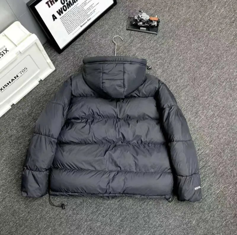 Stüssy Down Jacket Black with White Logo - 6