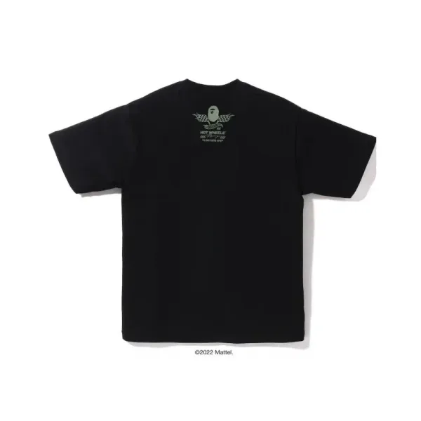 A Bathing Ape x Hot Wheels Collab Ape Head Print White T-Shirt - 5
