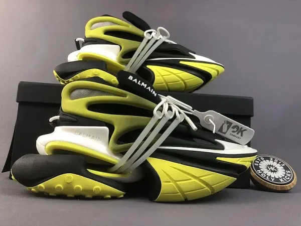 Balmain x Holly Kicks Balmain Runner White/Black Chunky Sneakers - 4