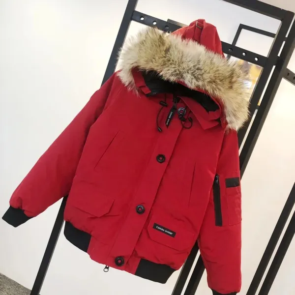 Canada Goose Expedition Parka Red with Fur Trim Parka - 1
