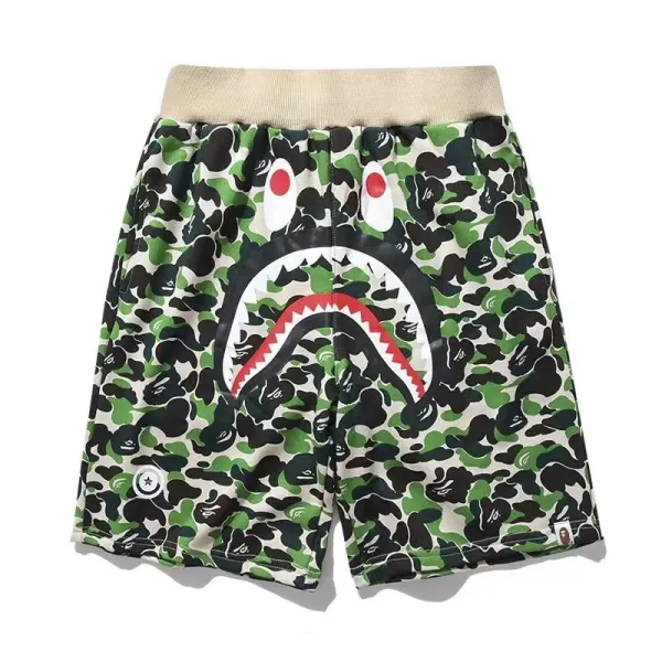 A Bathing Ape Shark Face Graphic Shorts Gray - 8