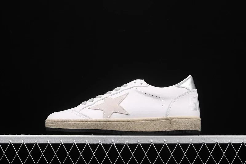 Golden Goose Superstar Glitter Star Pink Lace White Sneakers - 9