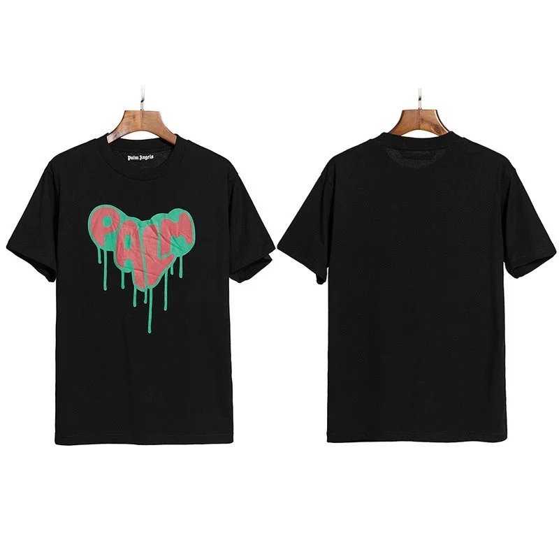 Palm Angels Dripping Heart White T-Shirt - 3