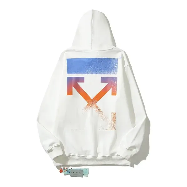 Off-White Diagonal Arrow Gradient Hoodie White - 1