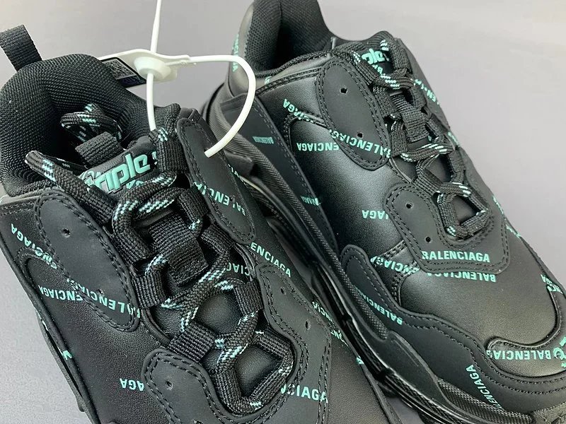 Balenciaga Triple S Furry Trim White Chunky Sneakers - 9