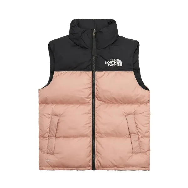 The North Face Nuptse Vest Beige Two-Tone Down Vest - 10