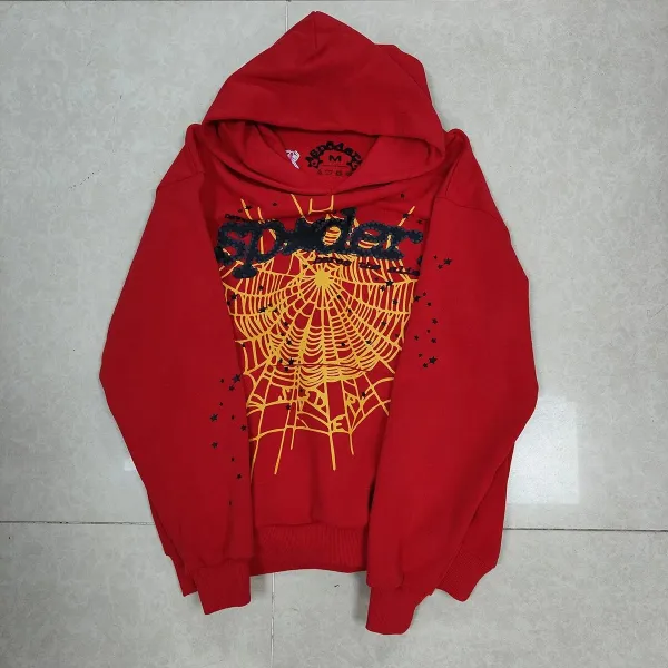 Spider Hoodie Red Spiderweb Graphic Hoodie - 1