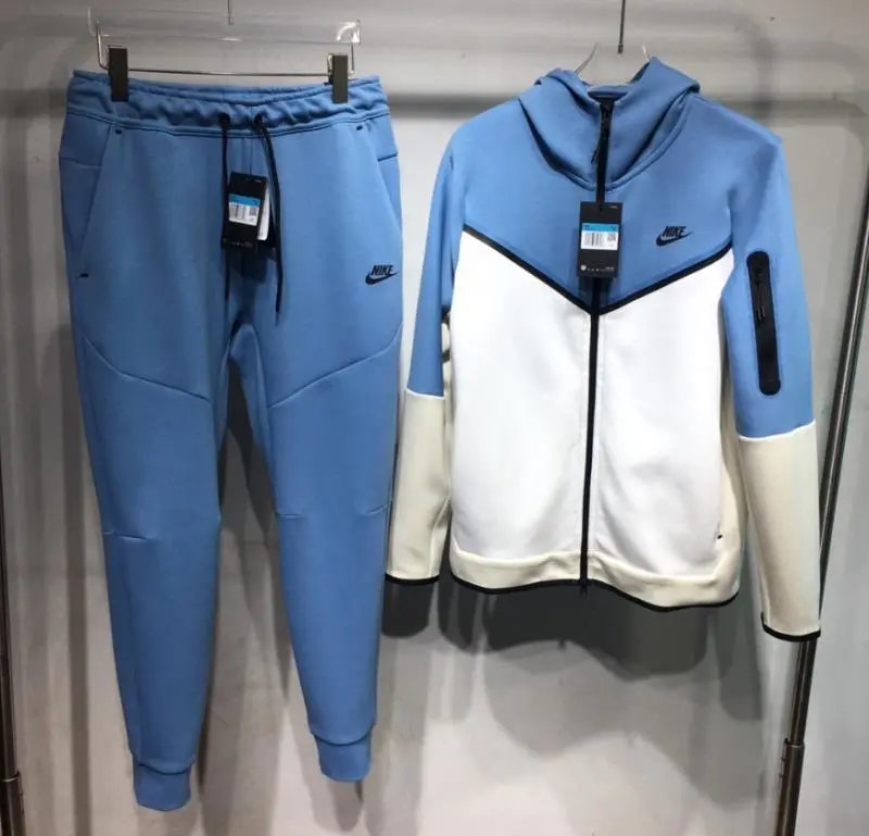 Nike Tech Fleece Windrunner Hoodie and Joggers Set Off-White Beige - 8