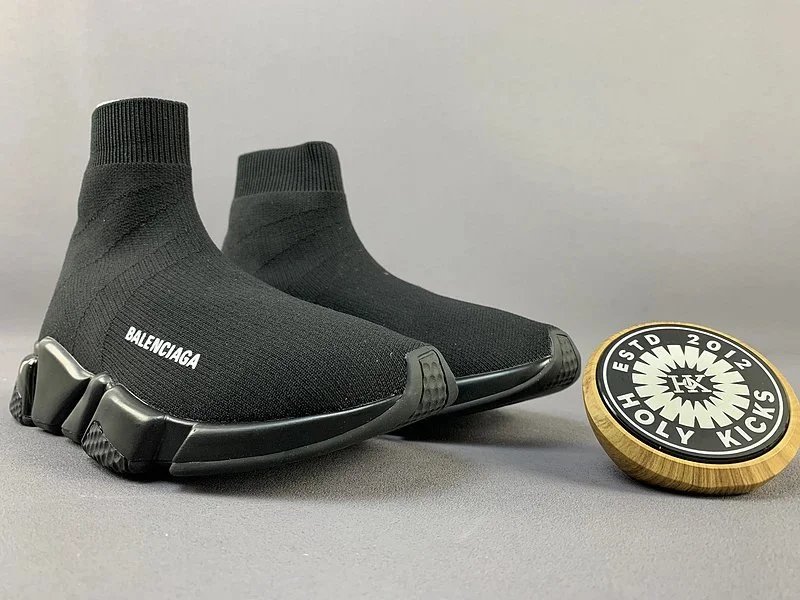 Balenciaga Speed Trainer Black and White Sneakers - 4