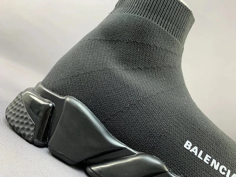 Balenciaga Speed Trainer Black and White Sneakers - 12