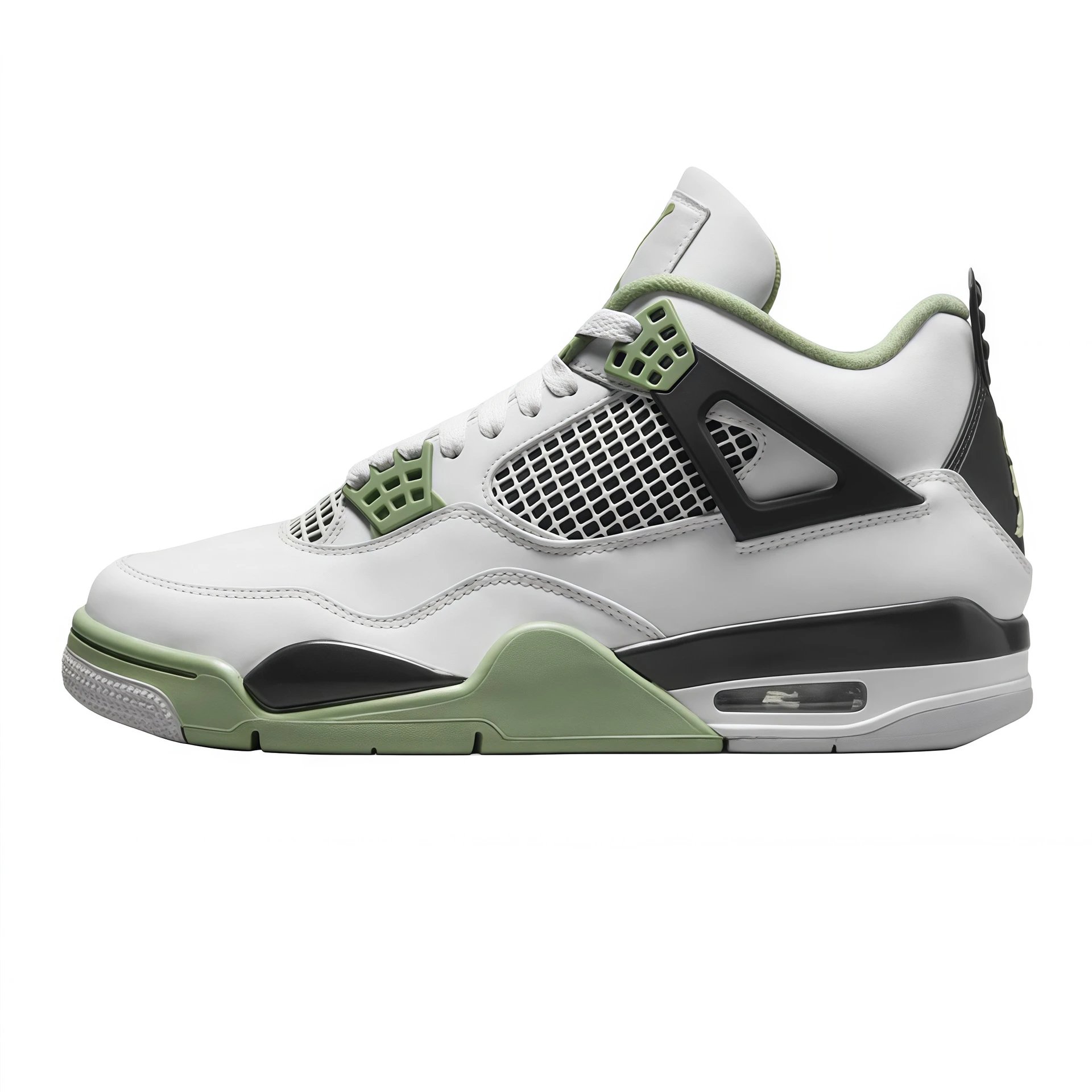 AJ4-White Green Black