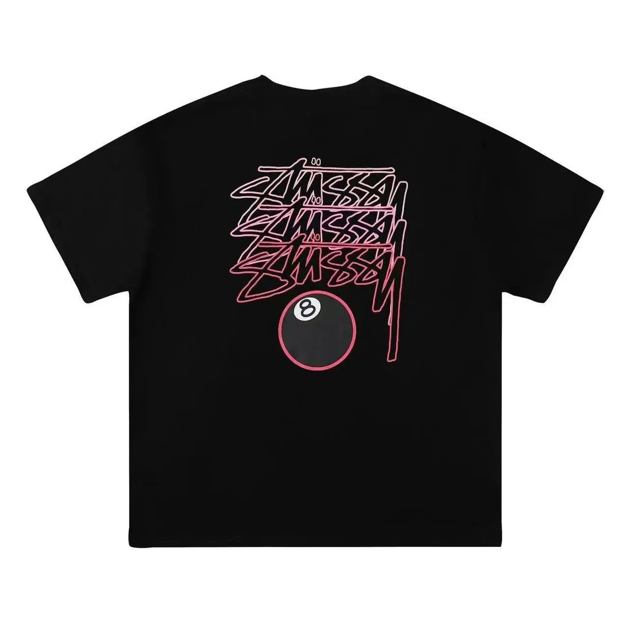 Stüssy T-Shirts Graphic Print Crew-Neck T-Shirt — Black 365