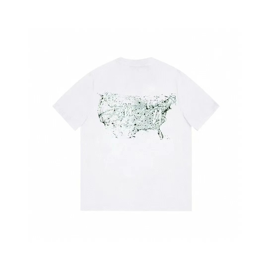 Stüssy T-Shirts Graphic Print Crew-Neck T-Shirt — white 369