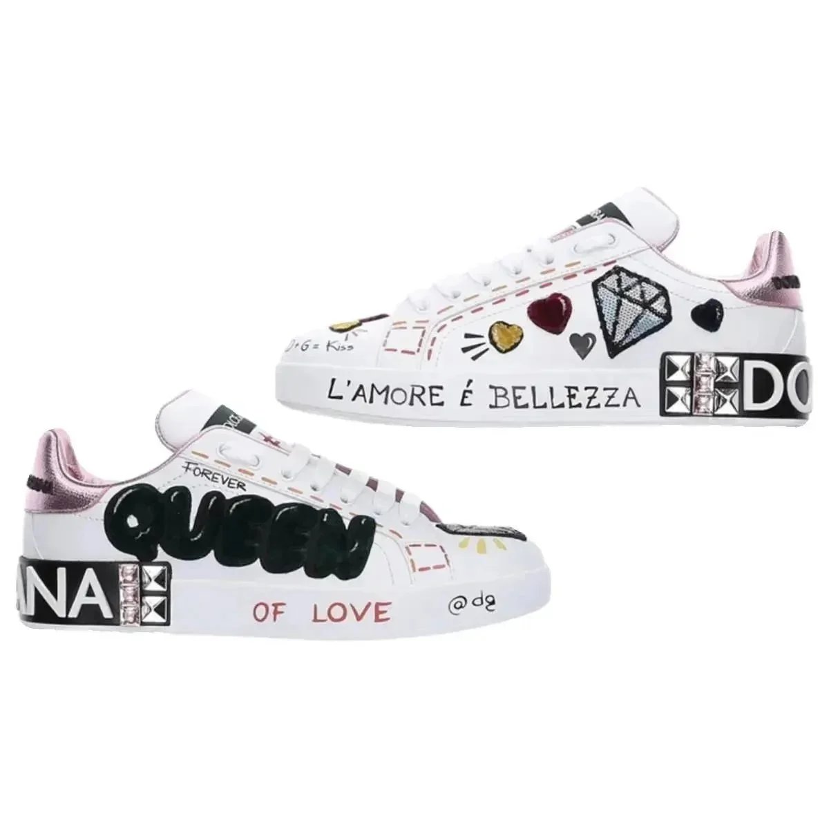 Dolce & Gabbana Sneakers Graffiti-print embellished low-top image 5