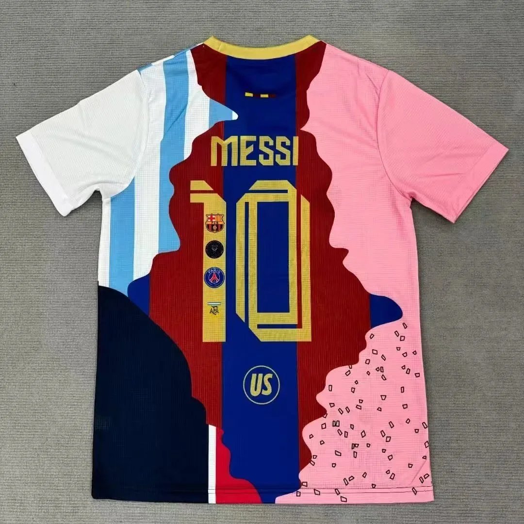 Unbranded Football Jerseys Club Crest Collage Graphic Jersey — Messi No. 10