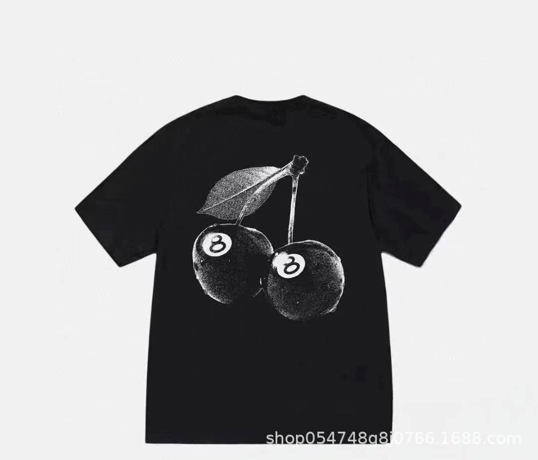Stüssy T-Shirts Graphic Print Crew-Neck T-Shirt — Black 375