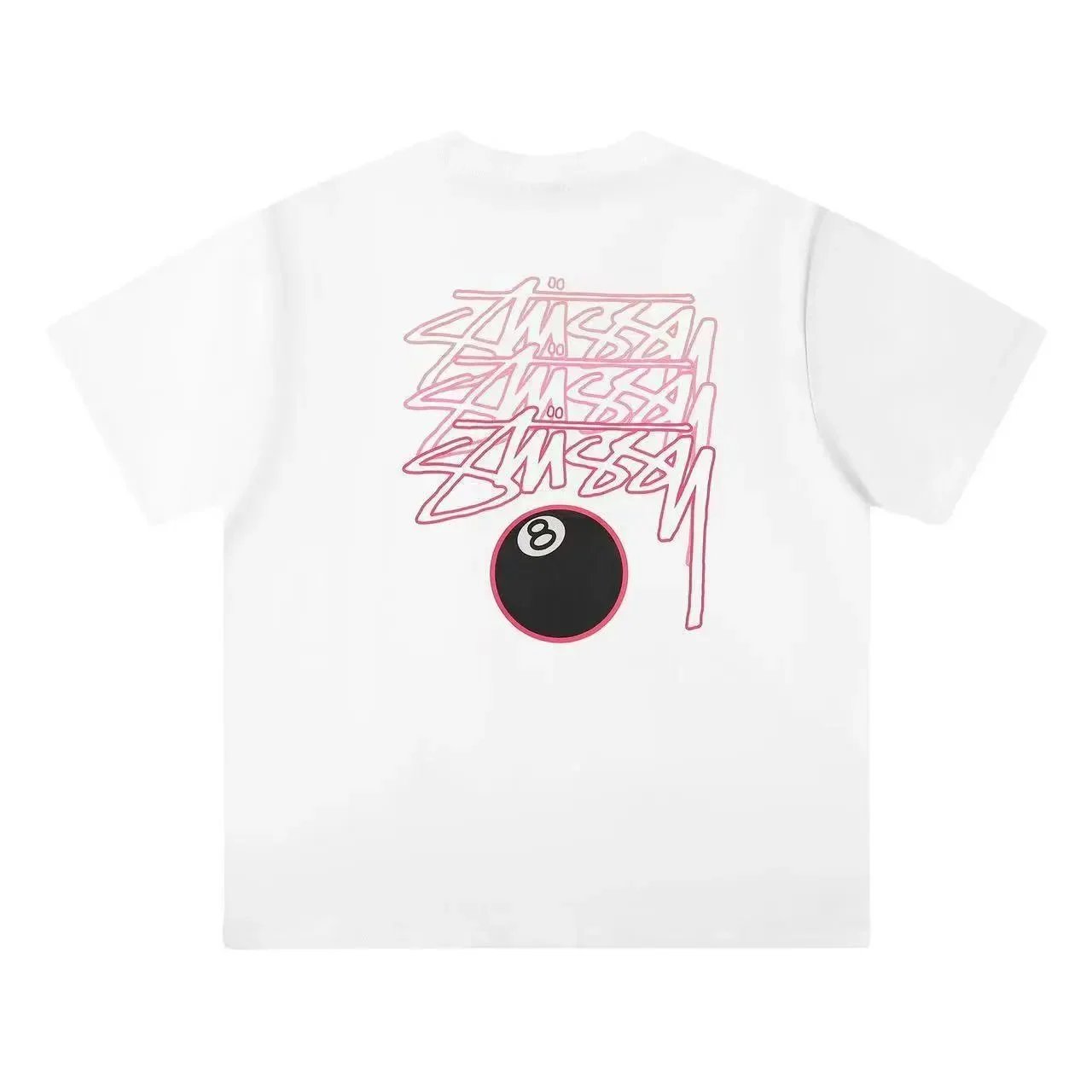 Stüssy T-Shirts Graphic Print Crew-Neck T-Shirt — white 365
