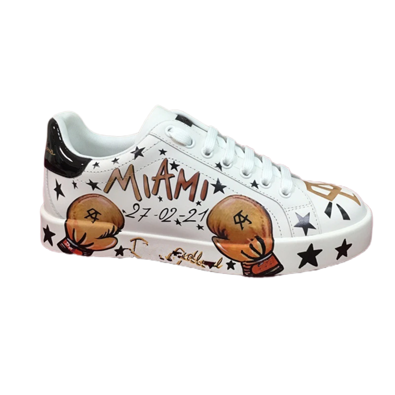 Dolce & Gabbana Sneakers Graffiti-print embellished low-top — Black