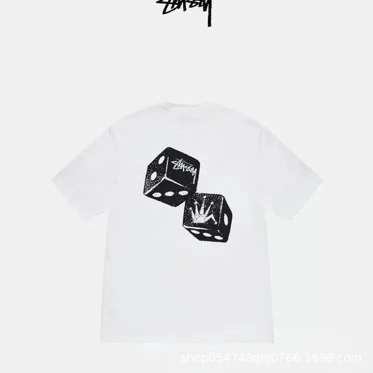 Stüssy T-Shirts Graphic Print Crew-Neck T-Shirt — white 376