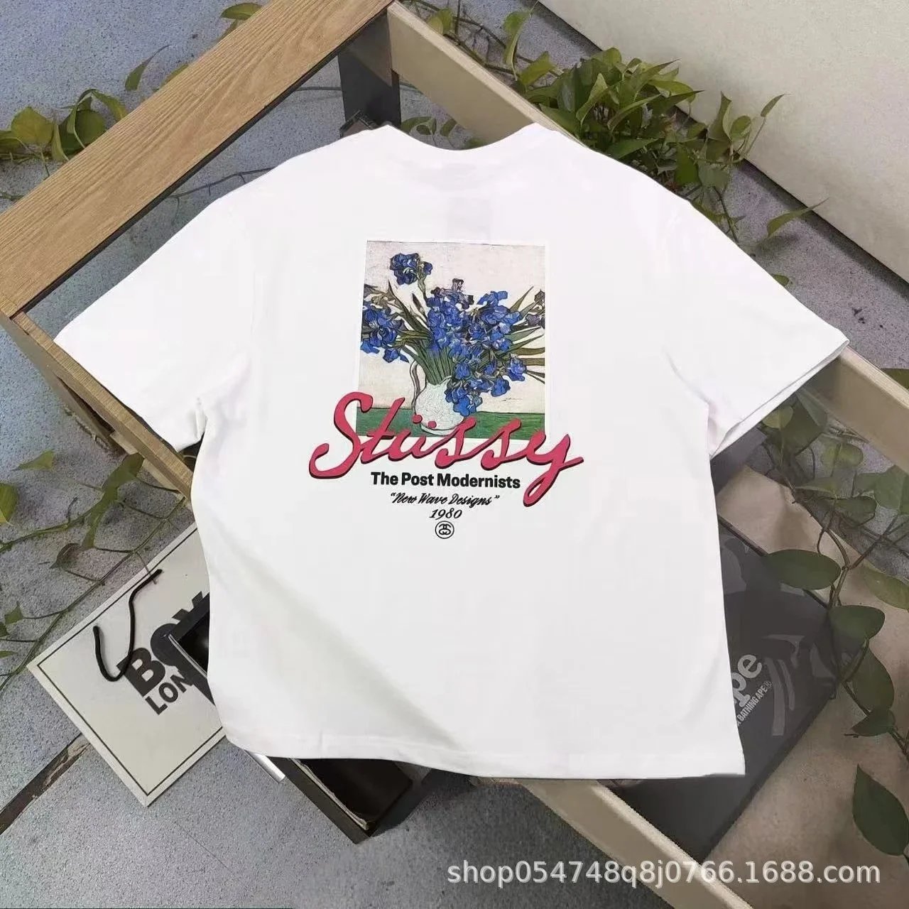 Stüssy T-Shirts Graphic Print Crew-Neck T-Shirt — white 379