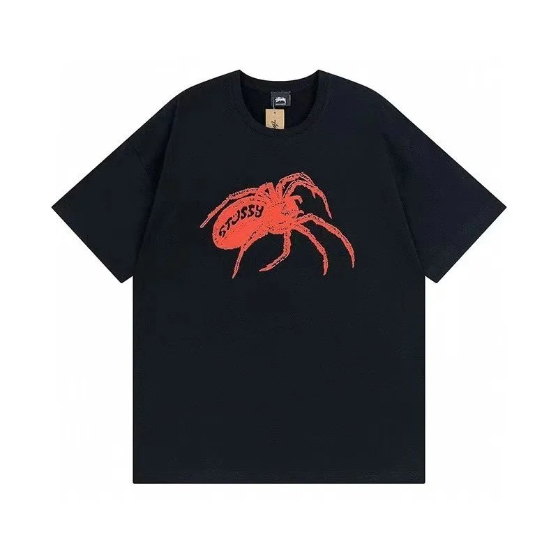 Stüssy T-Shirts Graphic Print Crew-Neck T-Shirt — Black 366