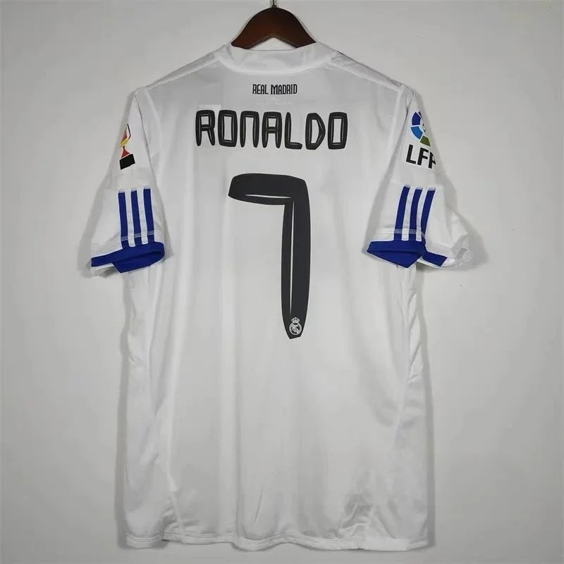 Real Madrid Football Jerseys Retro — 10-11 Home Print No. 7 2 Armband