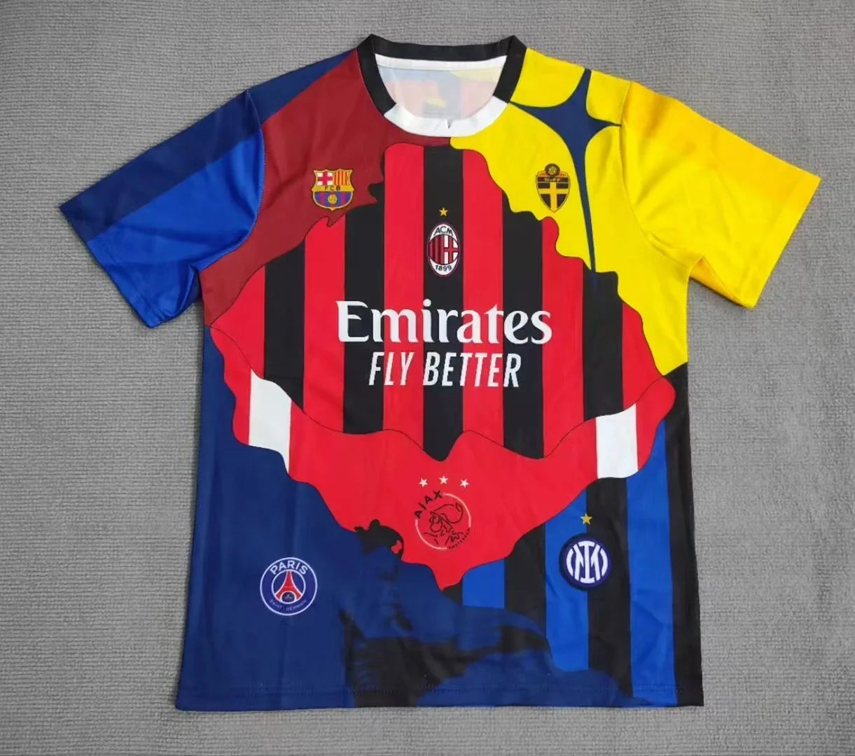 Unbranded Football Jerseys Club Crest Collage Graphic Jersey — 8