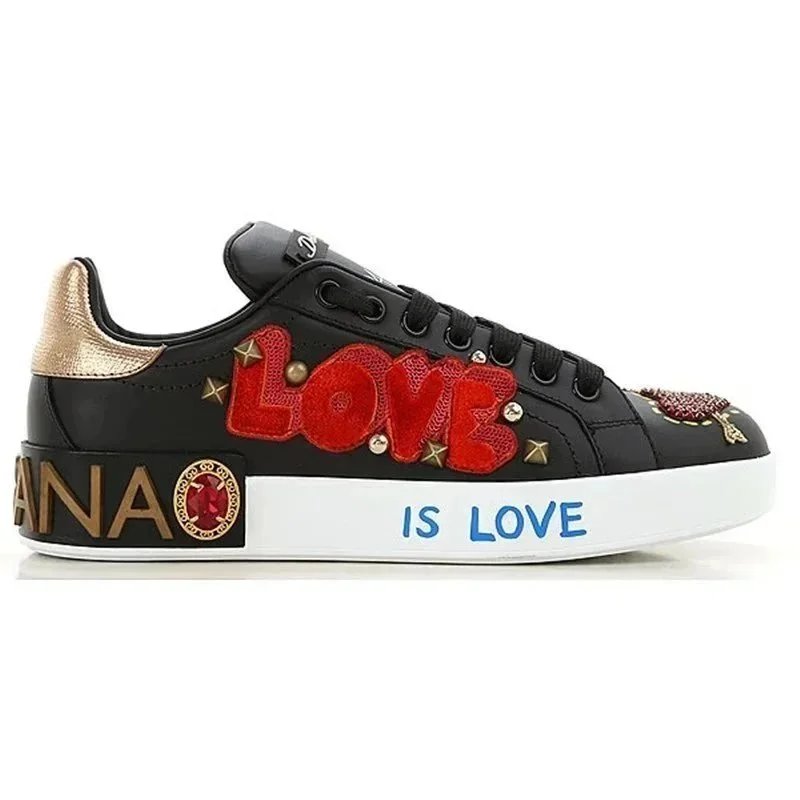 Dolce & Gabbana Sneakers Graffiti-print embellished low-top — white
