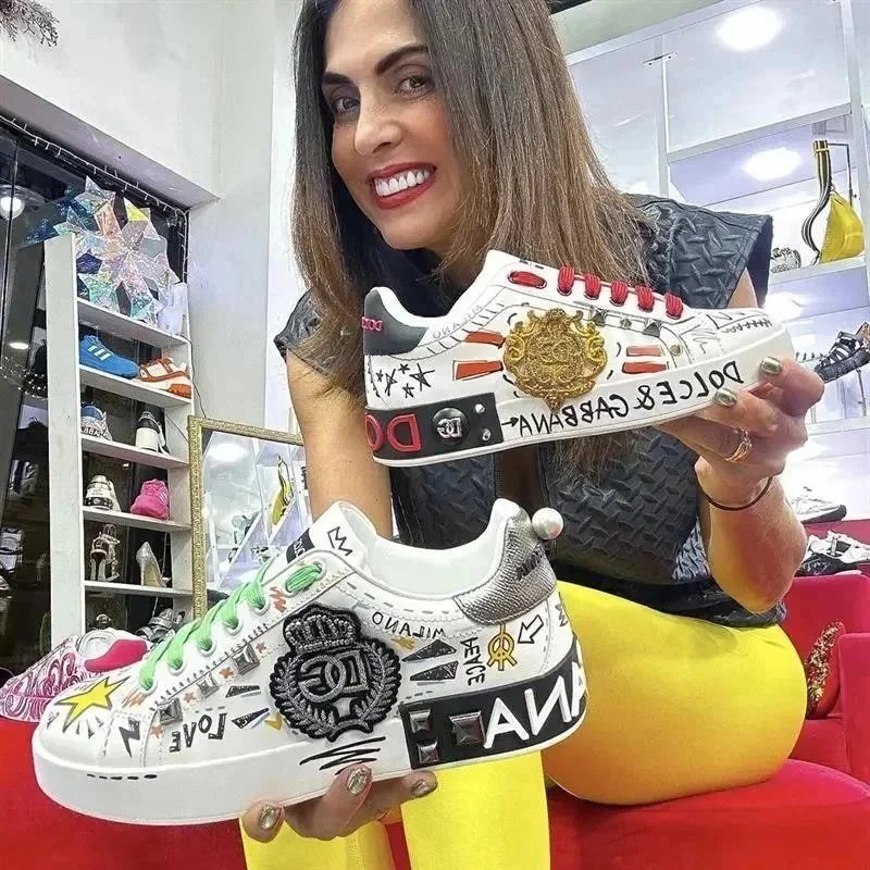 Dolce & Gabbana Sneakers Graffiti-print embellished low-top image 2