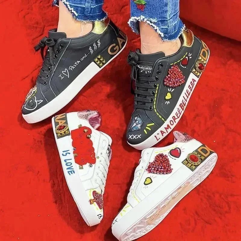 Dolce & Gabbana Sneakers Graffiti-print embellished low-top image 3