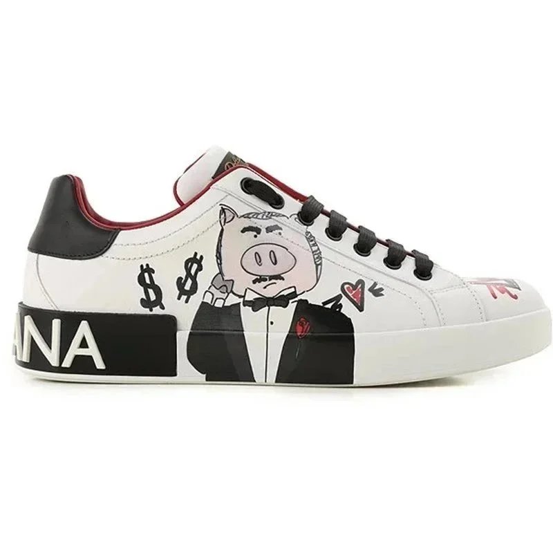 Dolce & Gabbana Sneakers Graffiti-print embellished low-top — Off-white
