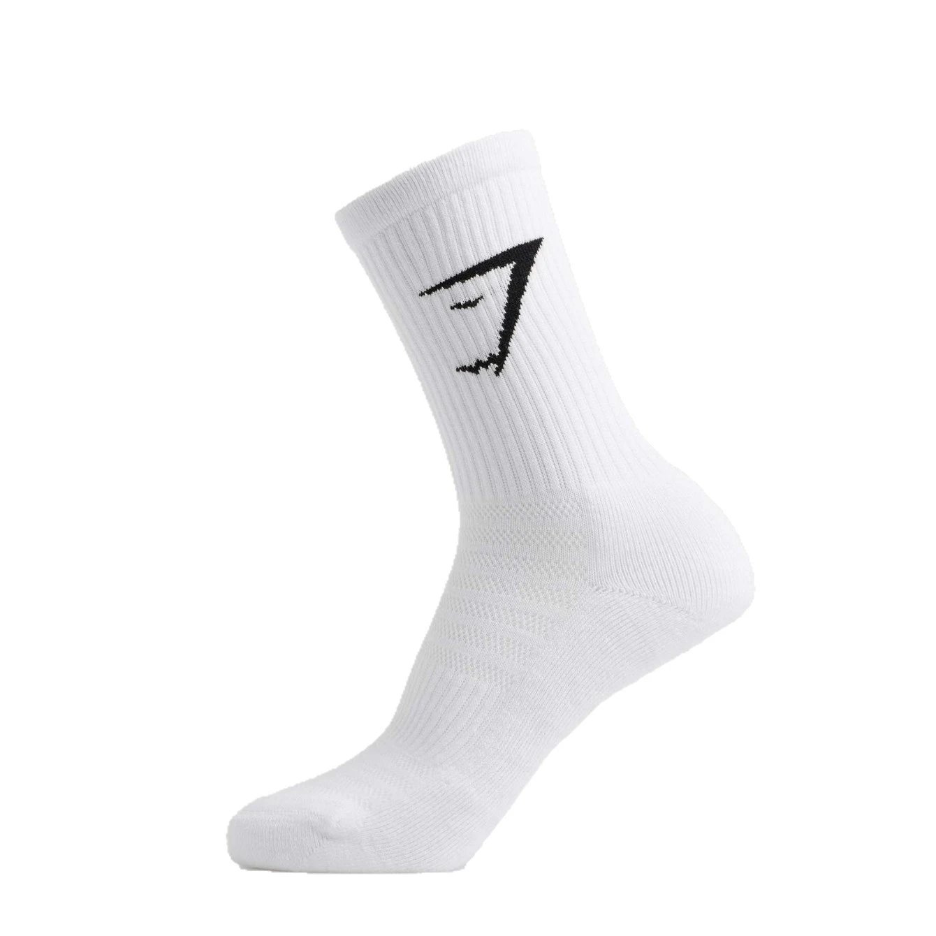 Gymshark Performance White Logo Crew Socks