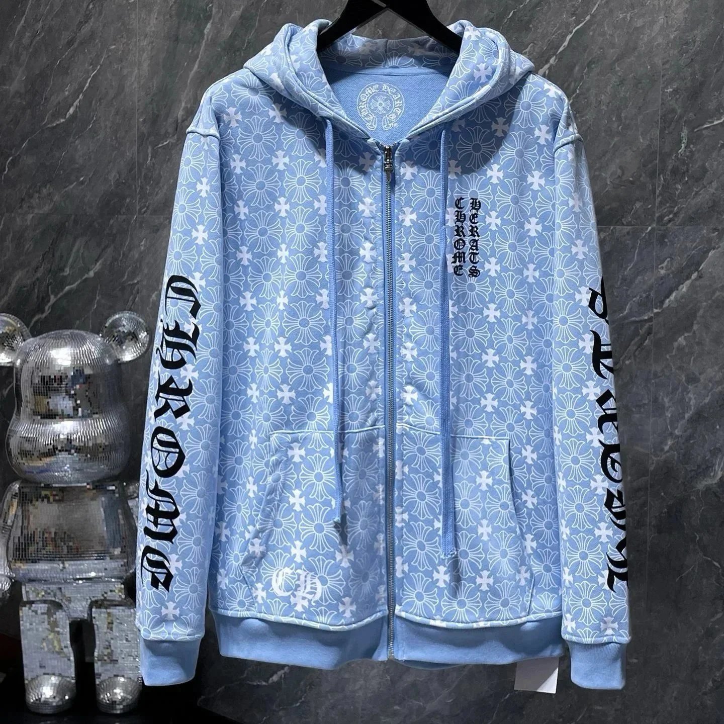 Chrome Hearts Hoodies & Sweatshirts Horseshoe Logo Graphic — 21*Top quality