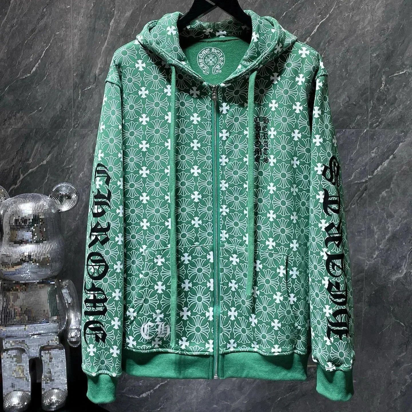 Chrome Hearts Hoodies & Sweatshirts Horseshoe Logo Graphic — 23*Top quality