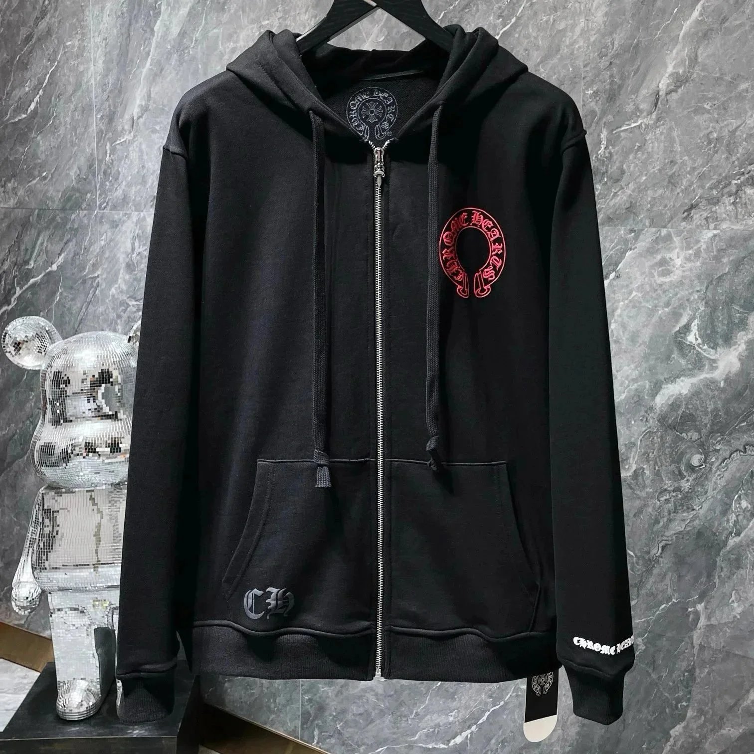 Chrome Hearts Hoodies & Sweatshirts Horseshoe Logo Graphic — 15*Top quality