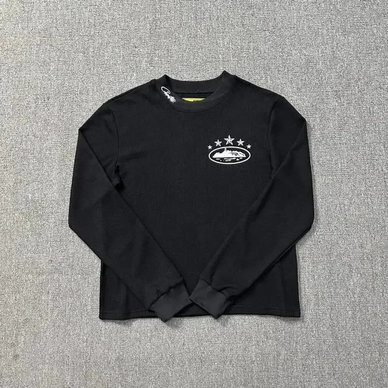 Corteiz Alcatraz Logo Long-Sleeve T-Shirts — Black and White product photo 2