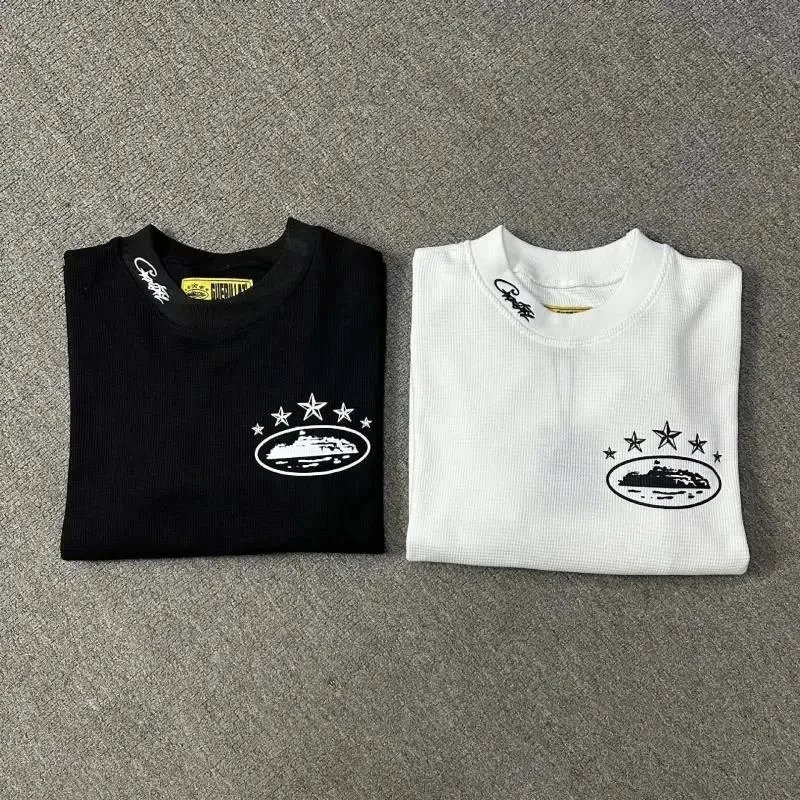 Corteiz Alcatraz Logo Long-Sleeve T-Shirts — Black and White product photo 4