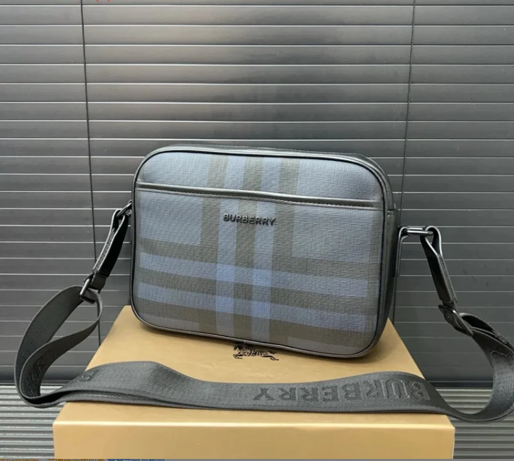 Burberry Crossbody Bags Check-pattern zip bag — Top Quality 5