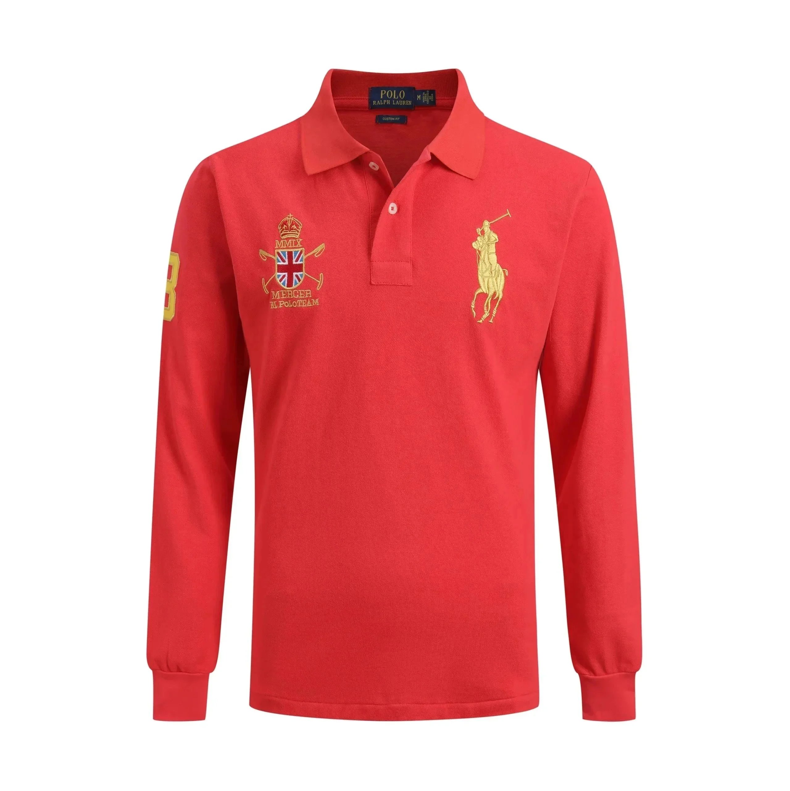 Polo Ralph Lauren Shirts Custom Fit long-sleeve shirt with Big Pony embroidery — 33