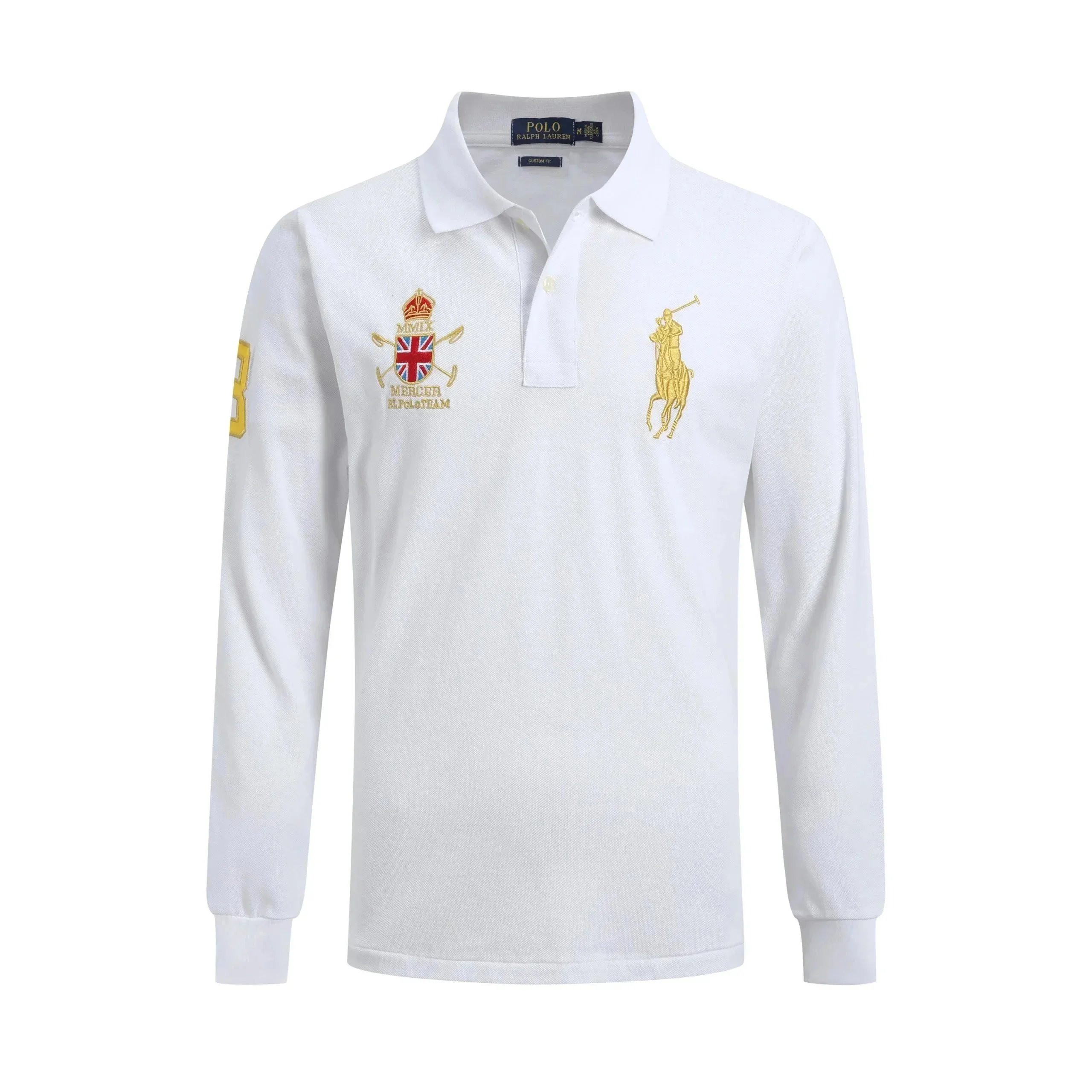Polo Ralph Lauren Shirts Custom Fit long-sleeve shirt with Big Pony embroidery — 36